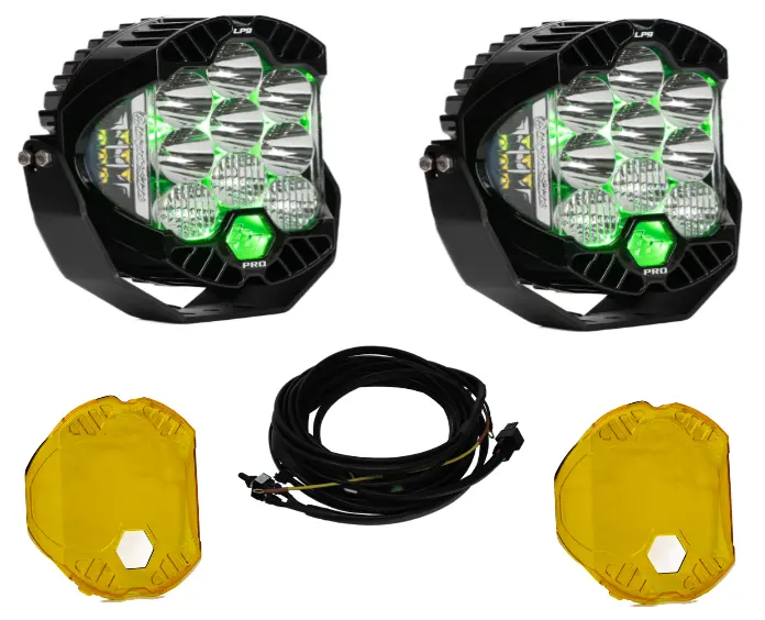 Baja Designs Lp9 Pro Driving/Combo Light Kit W/ Green Backlight-Wiring-Guards 1