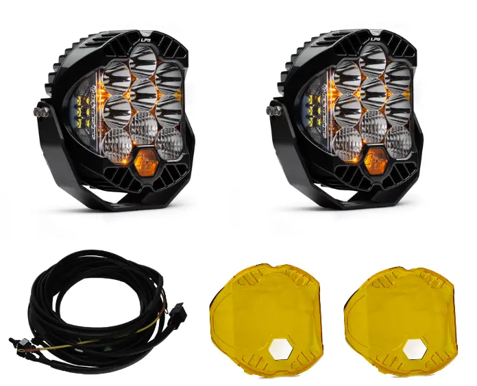 Baja Designs Lp9 Pro Driving/Combo Light Pod Kit W/ Wiring Harness & Rock Guards 1