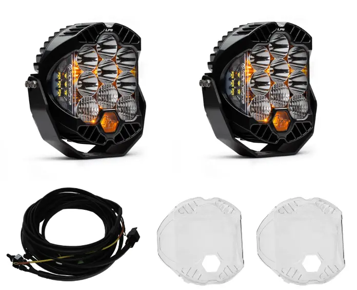 Baja Designs Lp9 Pro Driving/Combo Light Pod Kit W/ Wiring Harness & Rock Guards 1