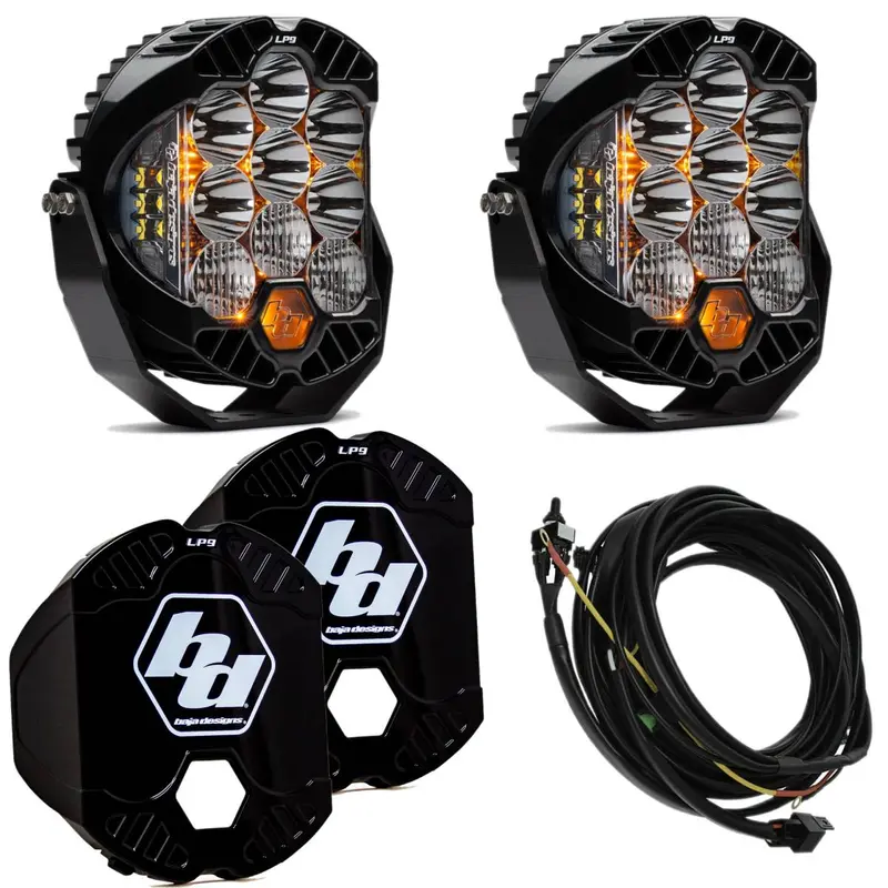 Baja Designs Lp9 Pro Led Clear Driving/Combo Lights/Toggle Harness/Rock Guards 1