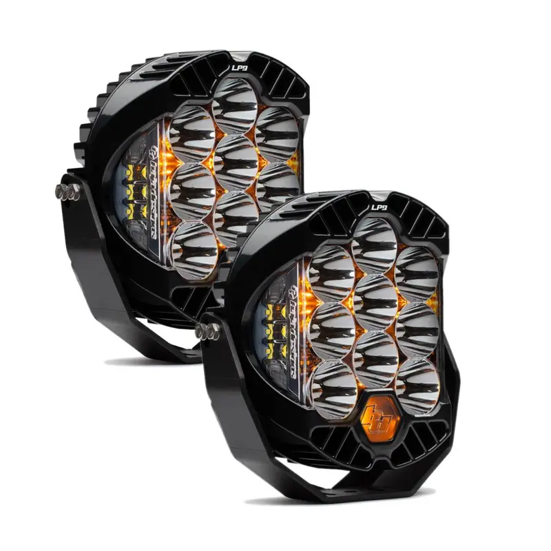Baja Designs Lp9 Pro Led Clear Spot Pattern Lights/Toggle Harness/Rock Guards 2