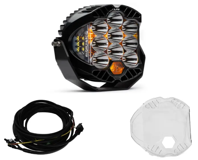 Baja Designs Lp9 Pro Spot Led Light Pod Kit W/ Amber Backlight-Wiring-Rock Guard 1