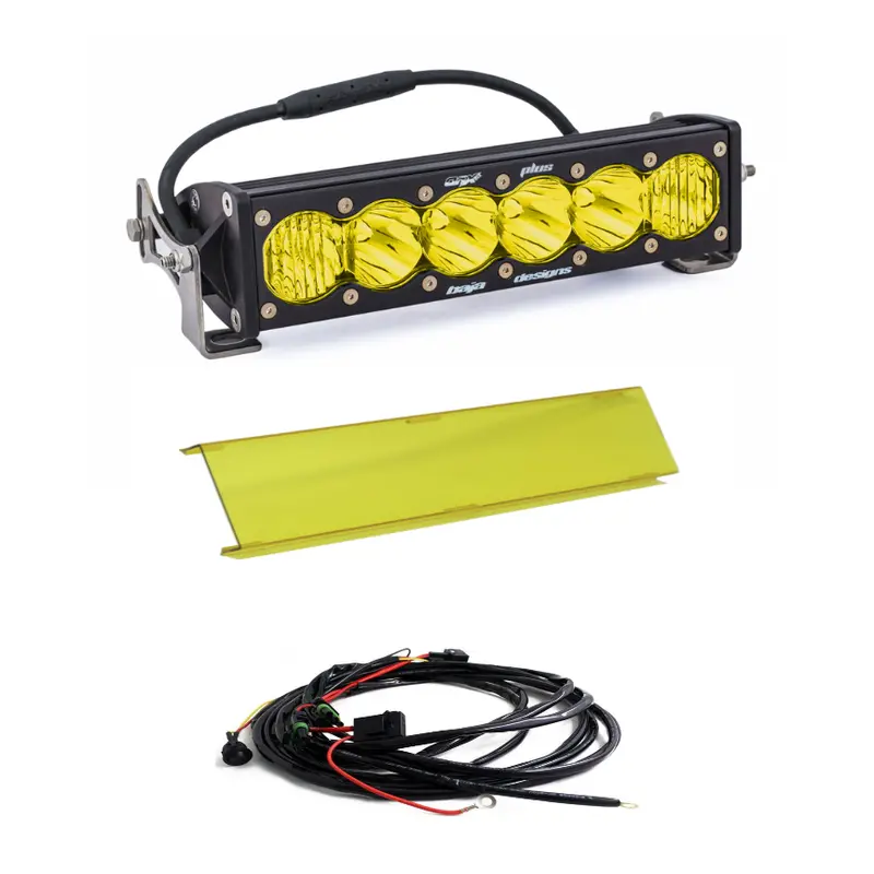 Baja Designs Onx6+ 10" Amber Driving/Combo Light Bar W/ Wiring & Amber Guard 1