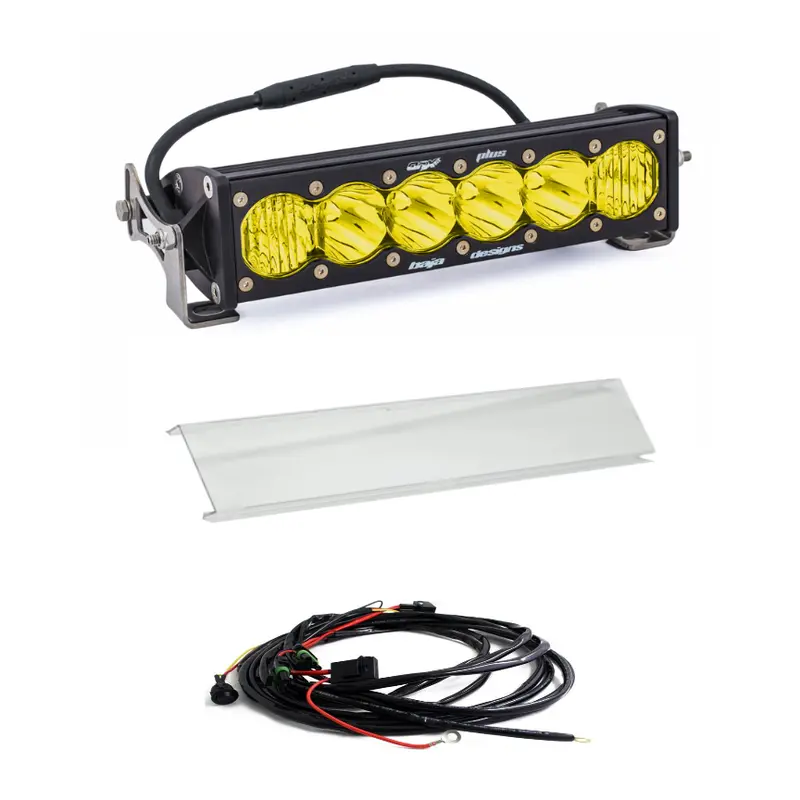 Baja Designs Onx6+ 10" Amber Driving/Combo Light Bar W/ Wiring & Clear Guard 1