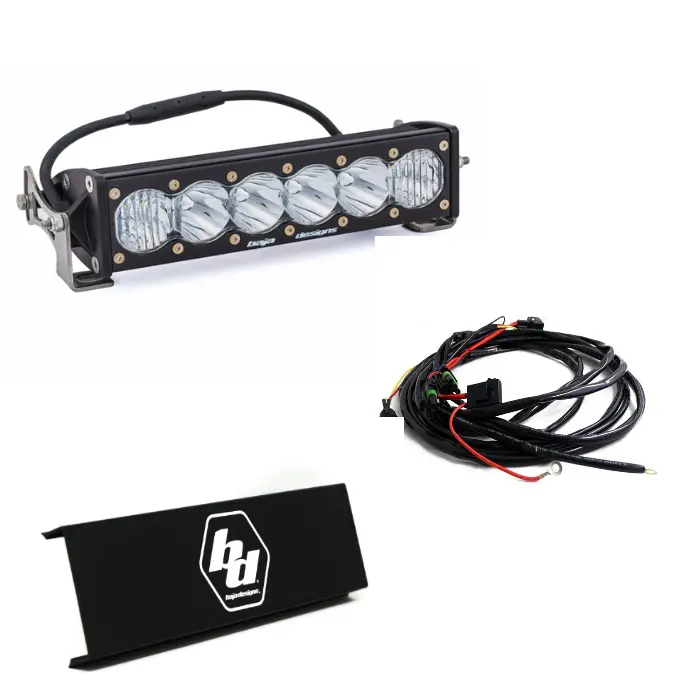 Baja Designs Onx6+ 10" Driving/Combo Light Bar W/ Wiring Harness & Black Guard 1