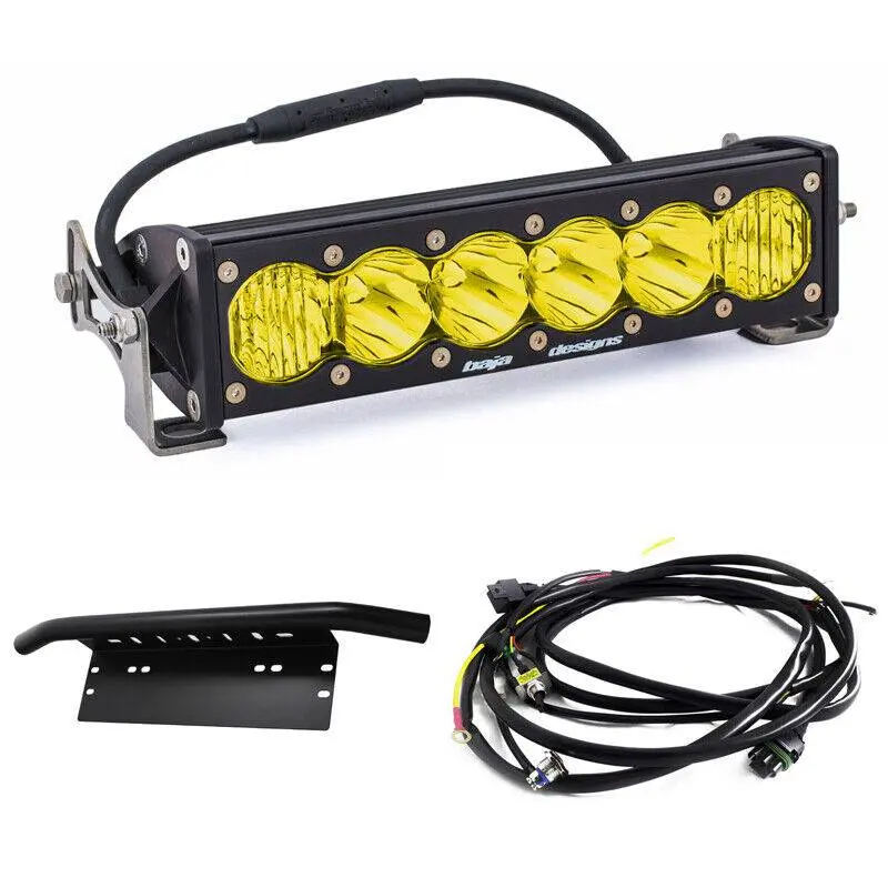Baja Designs Onx6 Amber 10" Driving/Combo Led Light Bar W/ Mount & Harness Kit 1