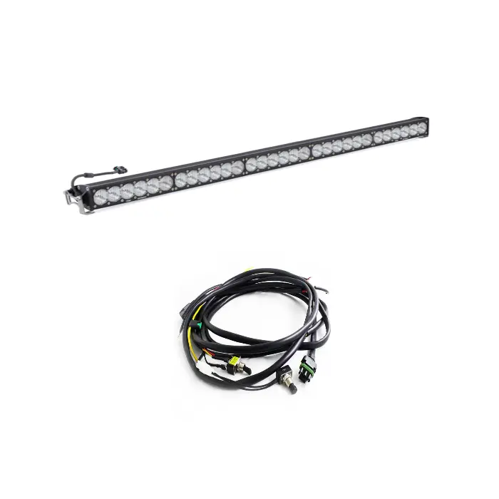 Baja Designs Onx6+ Straight Clear 50" Wide Cornering Light Bar W/ Wiring Harness 1