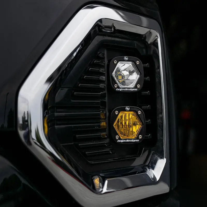 Baja Designs S1 Dual Fog Pocket Light Kit- Amber/Clear For 19-22 Gmc Sierra 1500 2