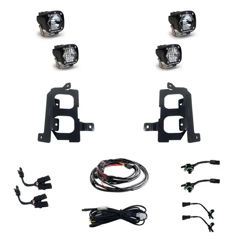 Baja Designs S1 Dual Fog Pocket Light Kit- Clear/Clear For 19-22 Gmc Sierra 1500 1