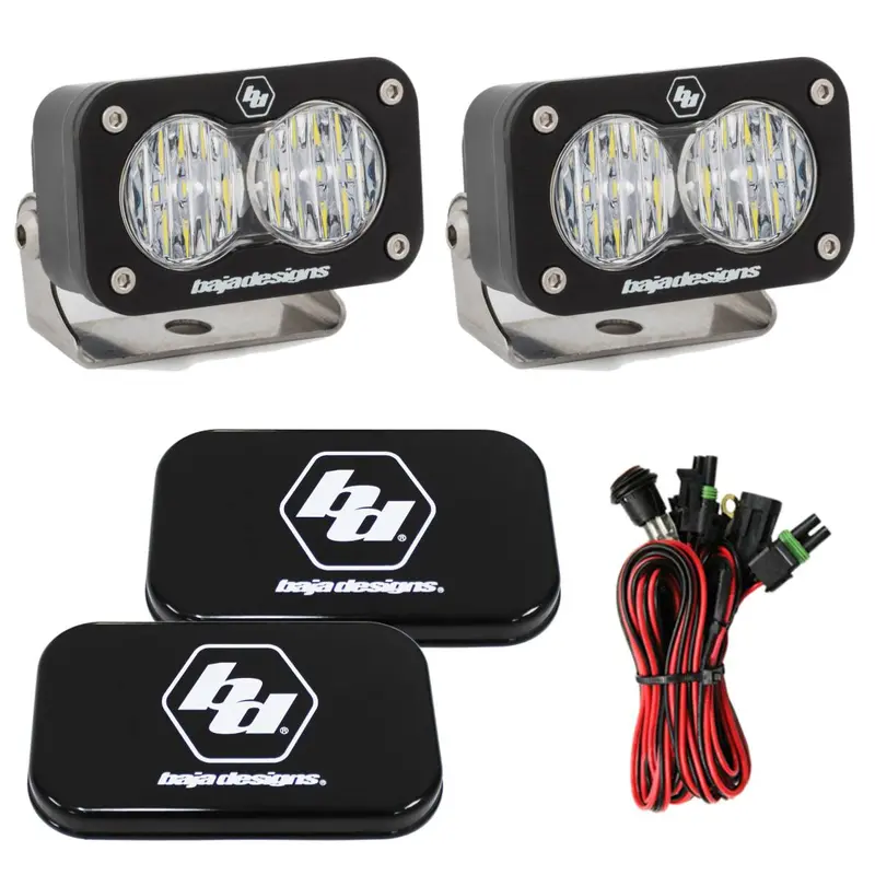 Baja Designs S2 Pro 5000K Clear Wide Cornering Led Light Pods With Rock Guards 1