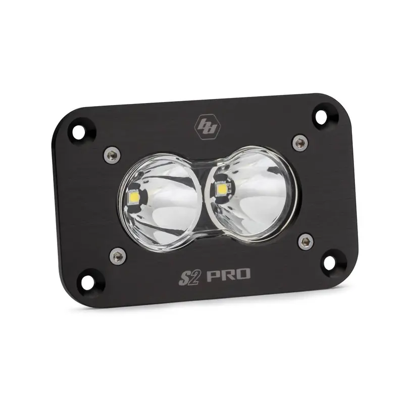 Baja Designs S2 Pro Black Flush Mount Clear Spot Led Auxiliary Light Pod 1
