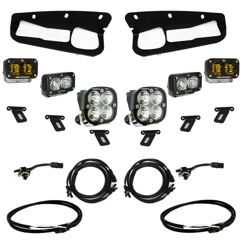 Baja Designs S2 Sae Pro Amber/Clear Led Fog Light Kit For 2021-2025 Ford Bronco 1
