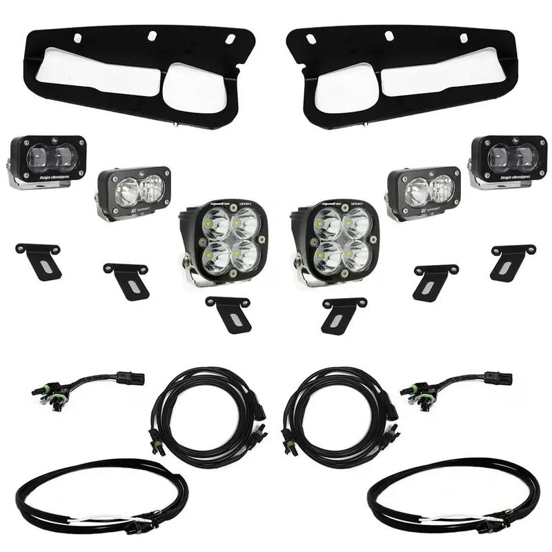 Baja Designs S2 Sae Sportsman Clear/Led Fog Light Kit For 2017-2020 Ford Bronco 1
