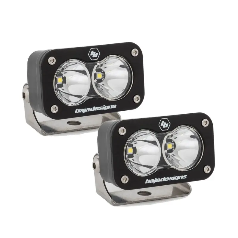 Baja Designs S2 Sport 5000K Clear Spot Beam Led Light Pods With Rock Guards 2