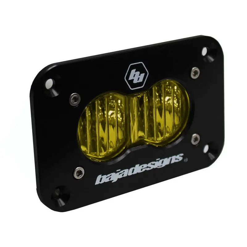 Baja Designs S2 Sport Amber Wide Cornering Flush Mount 5000K Led Light Pod 1
