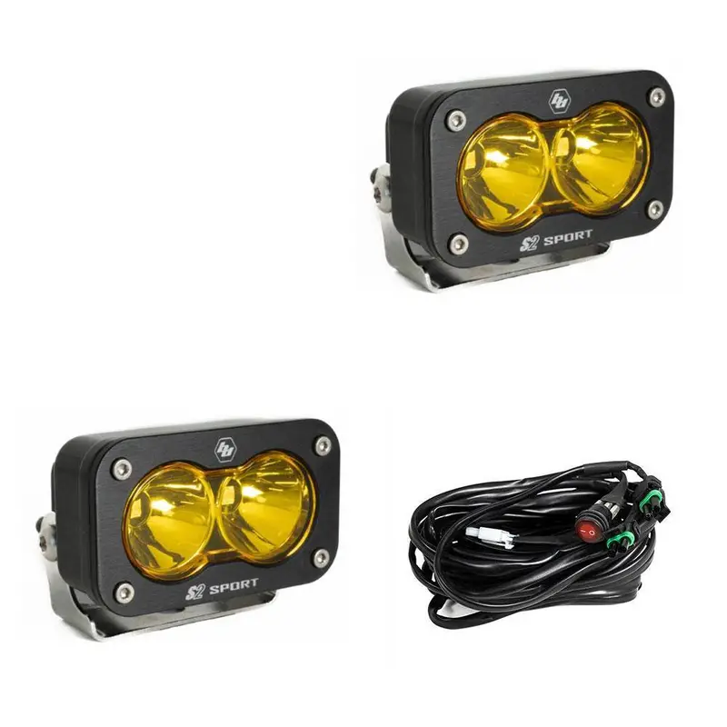 Baja Designs S2 Sport Universal Pair Spot Led Lights Amber 1