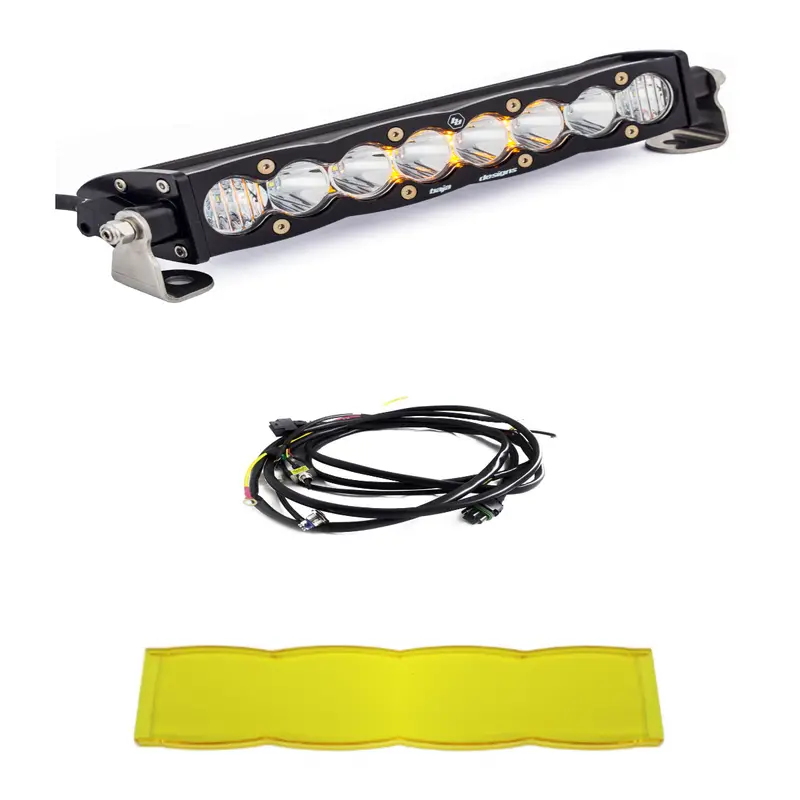 Baja Designs S8 10" Driving/Combo Led Light Bar W/ Wiring Harness & Amber Guard 1