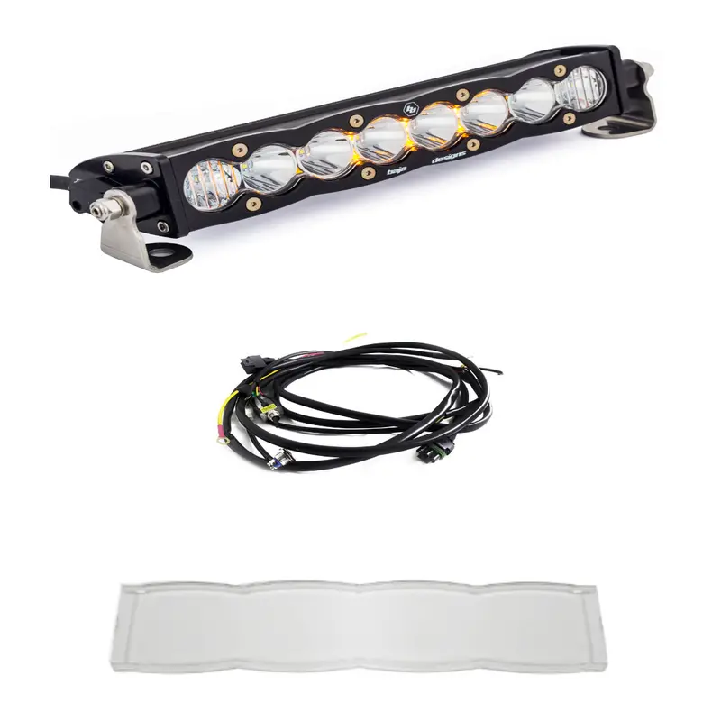 Baja Designs S8 10" Driving/Combo Led Light Bar W/ Wiring Harness & Clear Guard 1