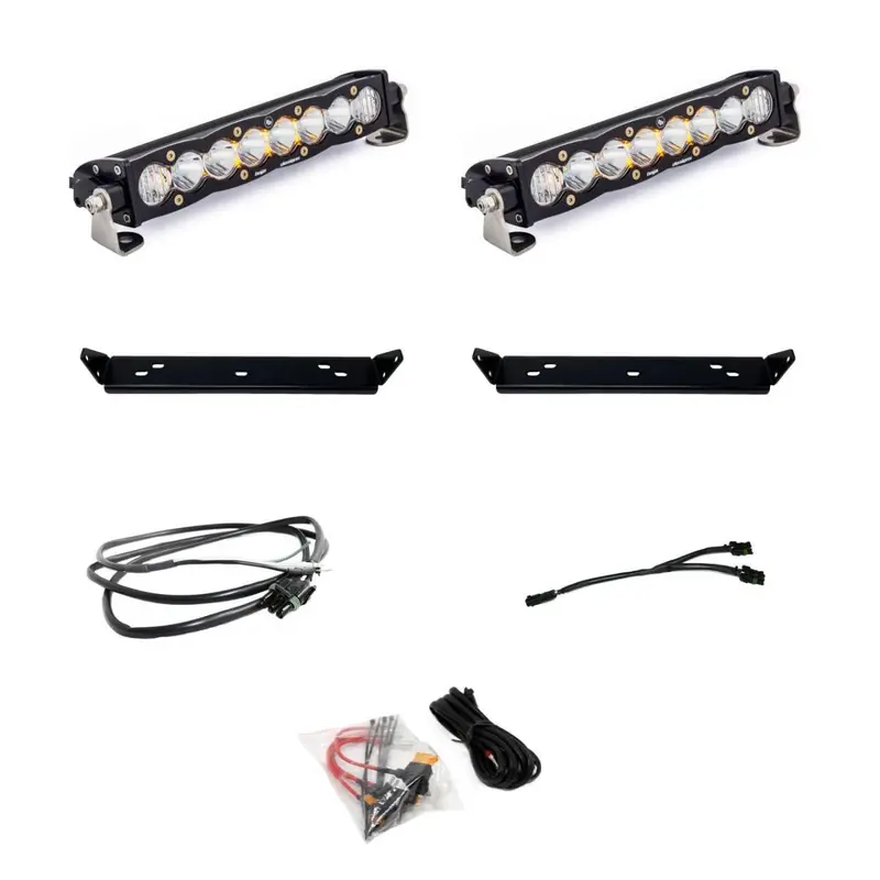 Baja Designs S8 10" Dual Led Grille Light Bar Kit For 2021-2025 Ford F-150 Raptor 1