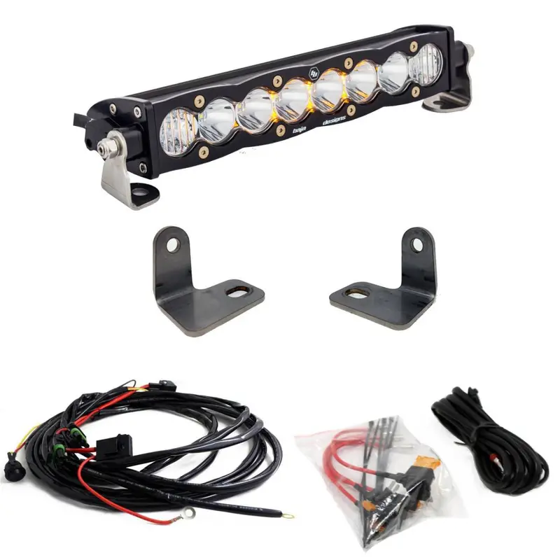 Baja Designs S8 10 Inch Hood Mount Light Bar Kit For 16-18 Polaris Rzr Xp Turbo 1