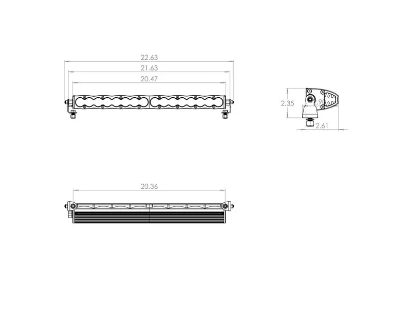 Baja Designs S8 20" Amber Wide Driving Light Bar 702014 - 12,700 Lumens 2