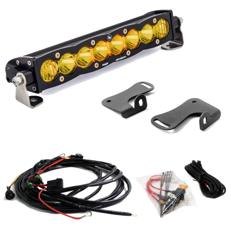 Baja Designs S8 Amber Driving/Combo Hood Mount Light Bar Kit For 2020-2024 Polaris Rzr Pro 1