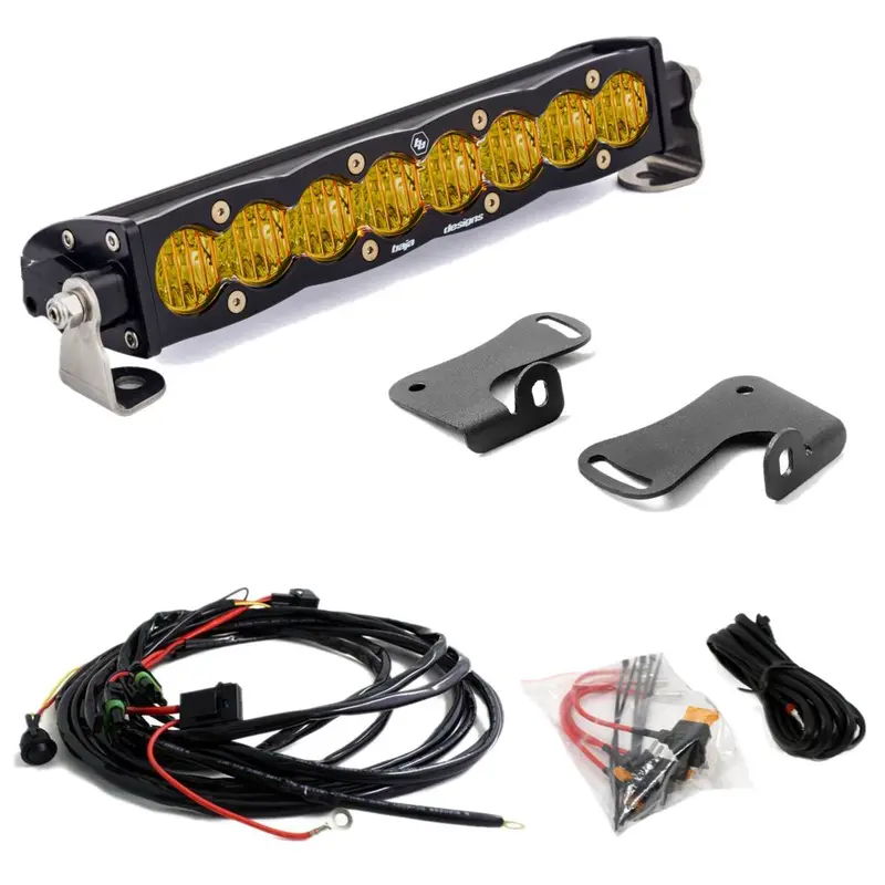 Baja Designs S8 Amber Wide Cornering Hood Mount Light Bar For 2020-2024 Polaris Rzr Pro 1