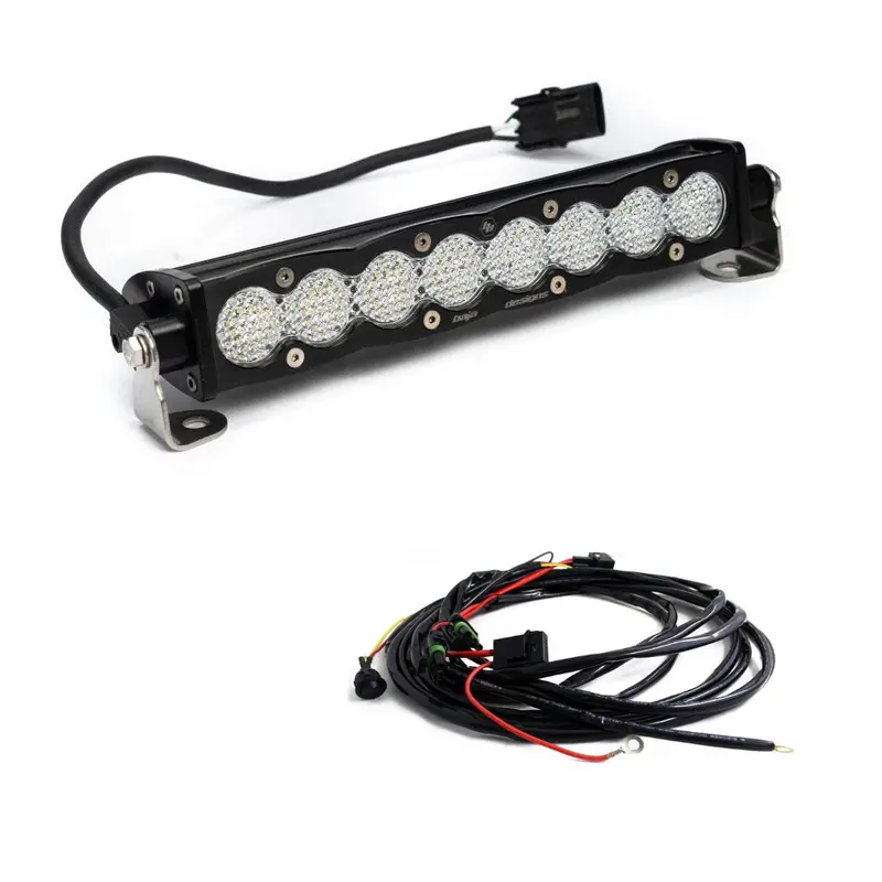 Baja Designs S8 Universal 10" Work/Scene Led Light Bar Kit W/ Wiring Harness 1