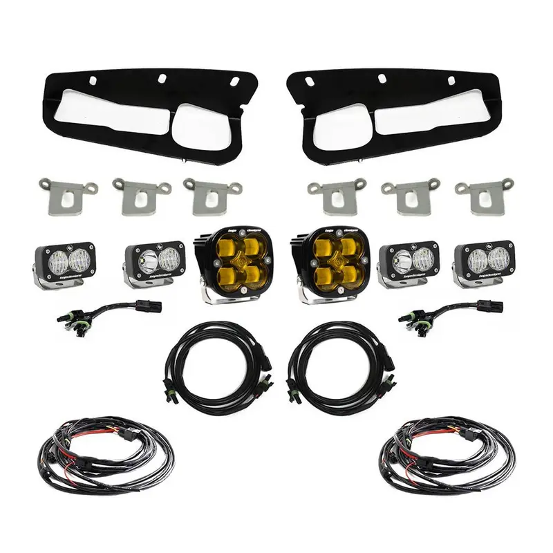 Baja Designs Sae Clear Fog Lights For 2021-2025 Ford Bronco W/ Steel Bumper & Upfitter 1