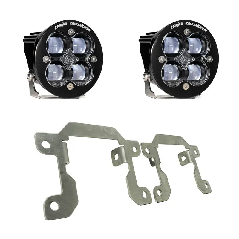 Baja Designs Sae Clear Squadron Fog Light Pocket Kit For 2021-2025 Ford Bronco / 2019-2023 Ranger 1
