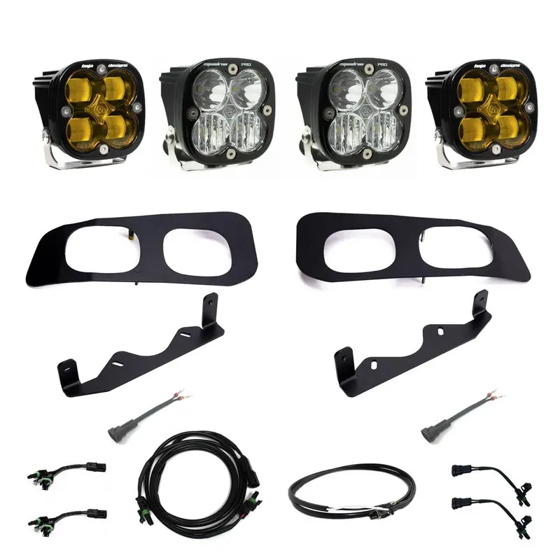 Baja Designs Sae/Squadron Pro Dual Fog Pocket Light Kit For 2023-2025 Ford F-250/350 1