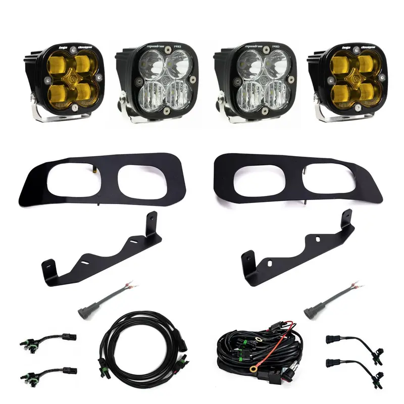 Baja Designs Sae/Squadron Pro Dual Fog Pocket Light Kit For 2023-2025 Ford F-250/350 1