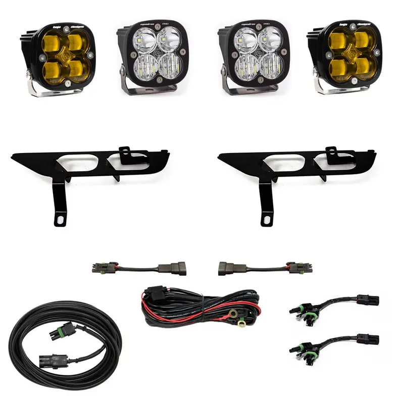 Baja Designs Squadron Amber Sae/Pro Led Fog Pocket Lighting Kit For 2021-2023 F150 1