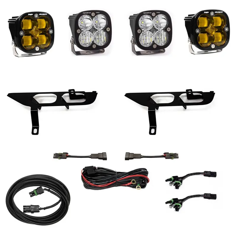 Baja Designs Squadron Amber Sae/Sport Led Fog Pocket Lighting Kit For 2021-2023 F150 1