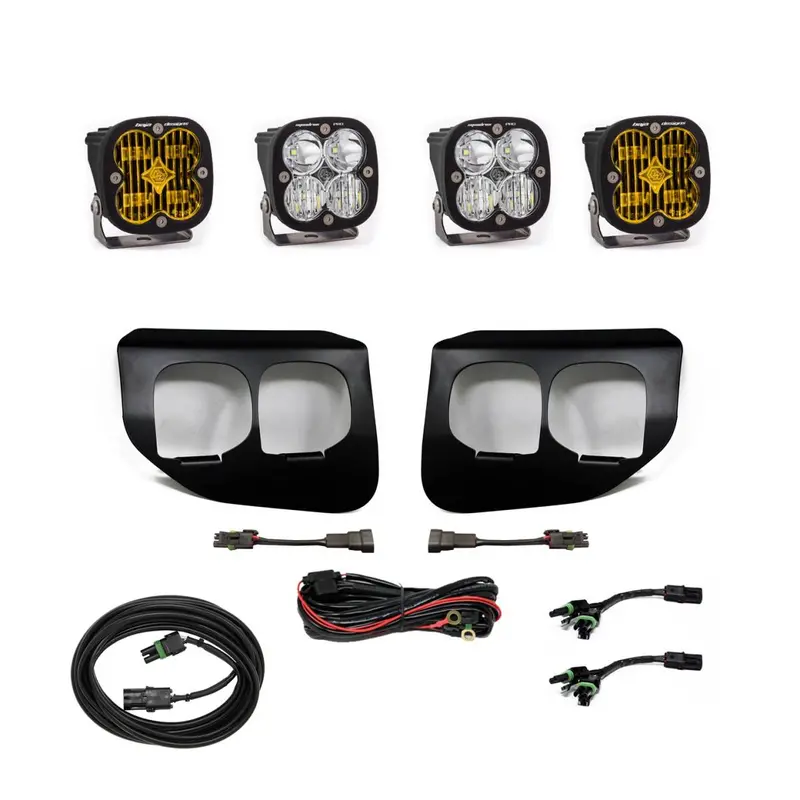 Baja Designs Squadron Pro & Amber Sae Fog Light Kit For 2022+ Ford Super Duty 1