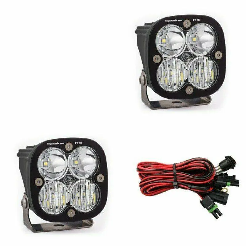 Baja Designs Squadron Pro Clear Driving/Combo Beam Lights W/ Amber Rock Guards 2