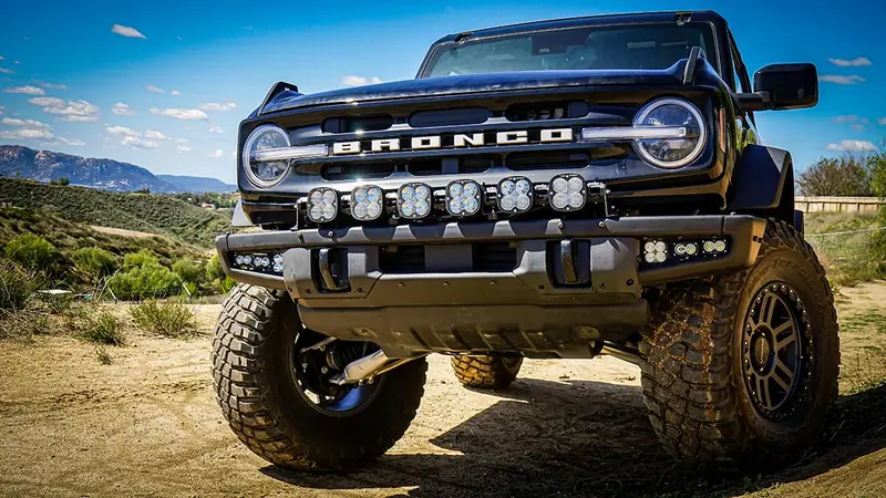 Baja Designs Squadron Pro Fog Light Pocket Kit W/ Upfitter For 2021-2025 Ford Bronco 2