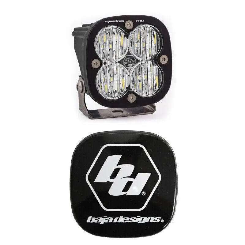Baja Designs Squadron Pro Led Wide Cornering Light Kit & Black Rock Guard 1
