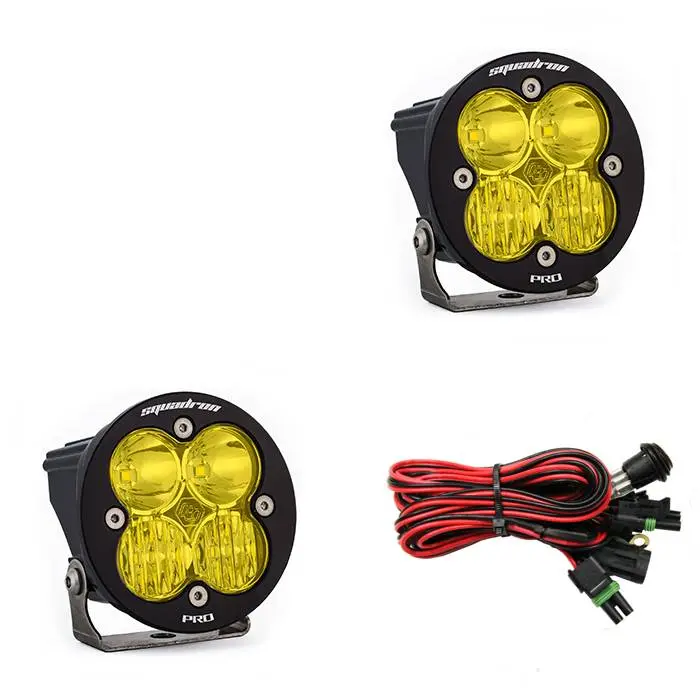 Baja Designs Squadron-R Pro Driving Combo Amber Led Lights - Pair 1