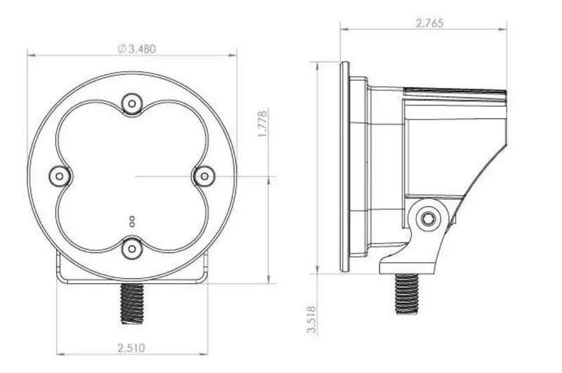 Baja Designs Squadron-R Racer Edition Clear 5000K Led Spot Light Pods - Pair 2