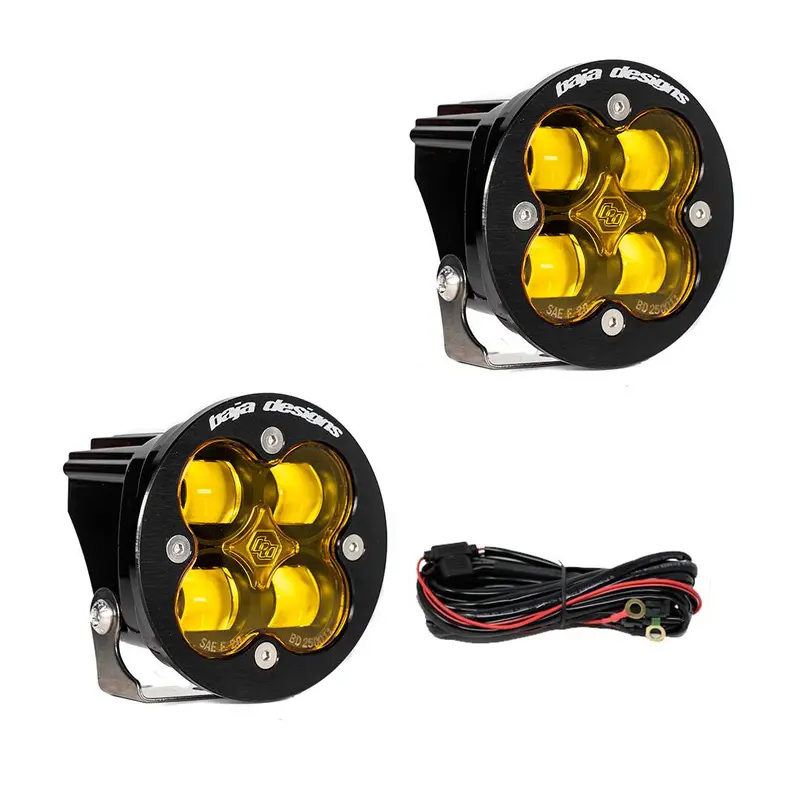 Baja Designs Squadron-R Sae Certified Wide Cornering Amber Led Light Pods - Pair 1