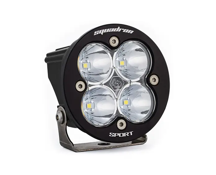 Baja Designs Squadron-R Sport Black Clear Led Auxiliary Spot Light Pod 1