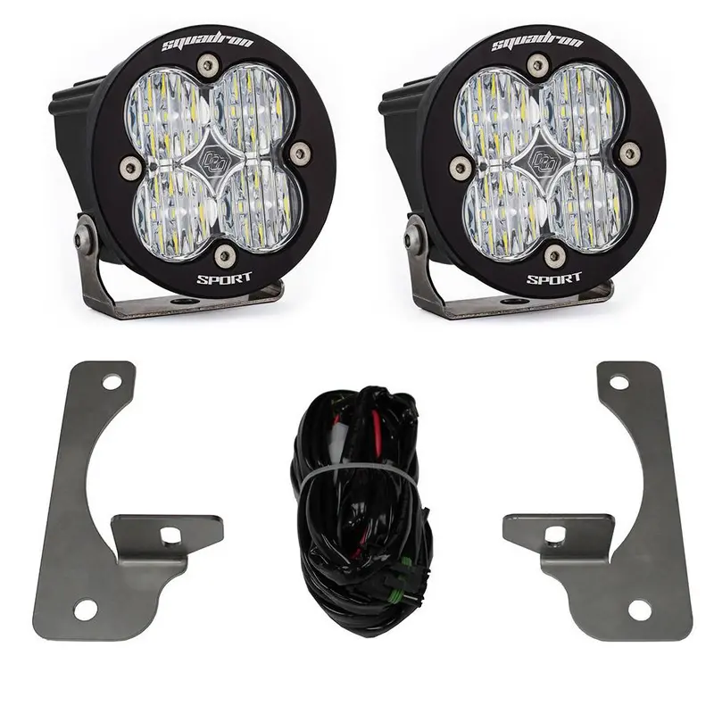 Baja Designs Squadron-R Sport Fog Pocket Light Kit For 2007-2009 Jeep Wrangler 1