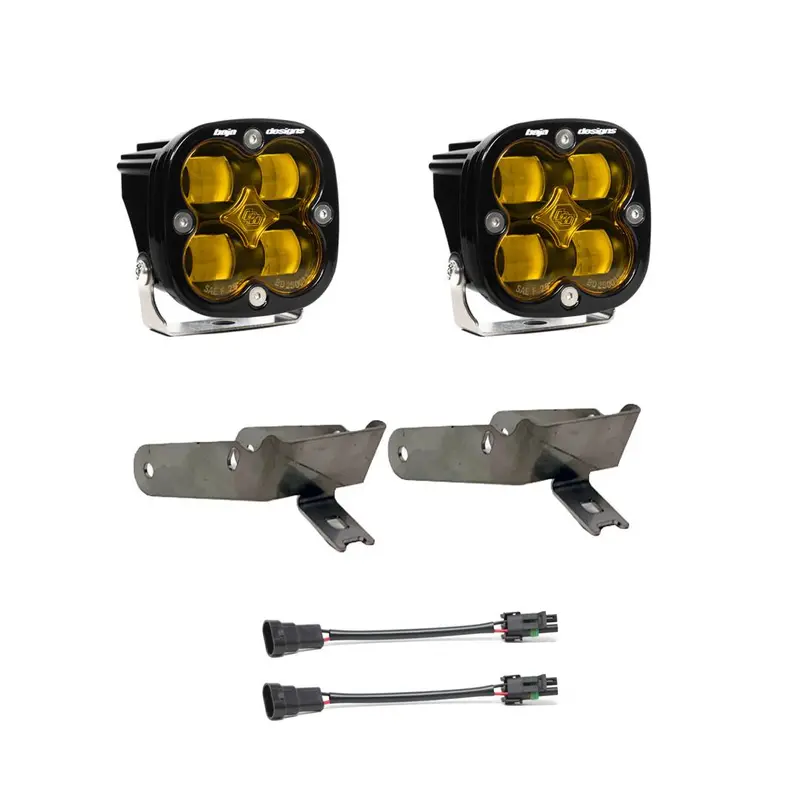 Baja Designs Squadron Sae Amber Fog Pocket Light Kit For 99-10 Ford F-250/F-350 1