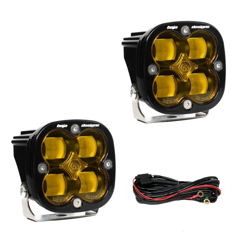 Baja Designs Squadron Sae Certified Wide Cornering Amber Led Light Pods - Pair 1
