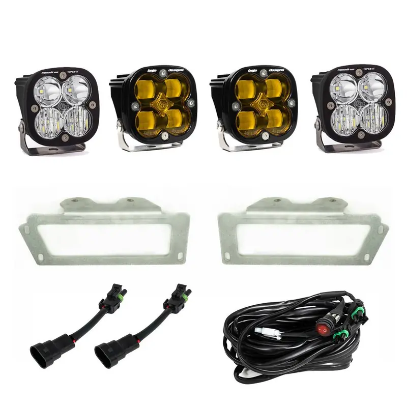 Baja Designs Squadron Sae Led Fog Light Pocket Kit For 09-18 Dodge Ram 1500/2500/3500 1