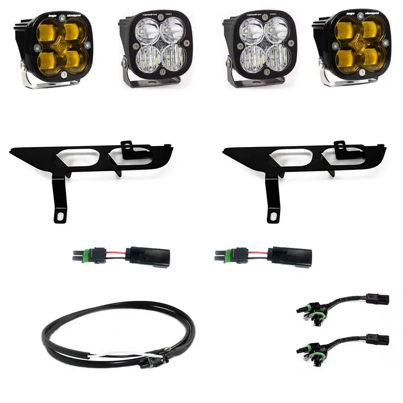 Baja Designs Squadron Sae/Pro Amber/Clear Fog Light Kit For 2021-2023 Ford F-150 1