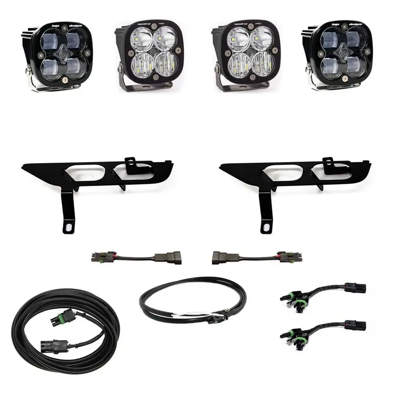 Baja Designs Squadron Sae/Pro Clear Fog Light Kit W/ Upfitter Harness For 2021-2023 F150 1