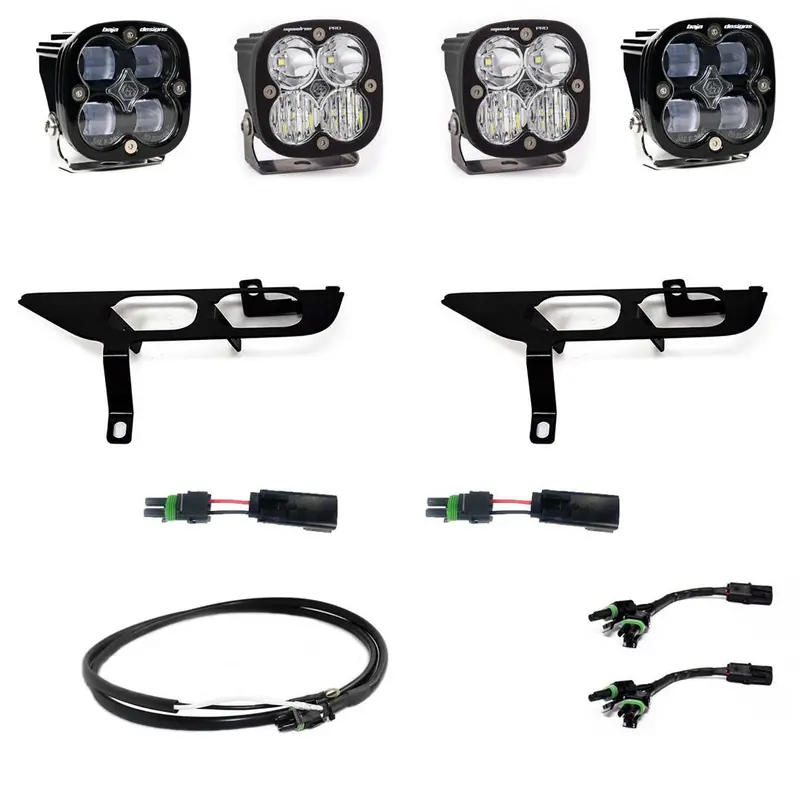 Baja Designs Squadron Sae/Pro Led Fog Pocket Light Kit For 2021-2023 Ford F-150 1