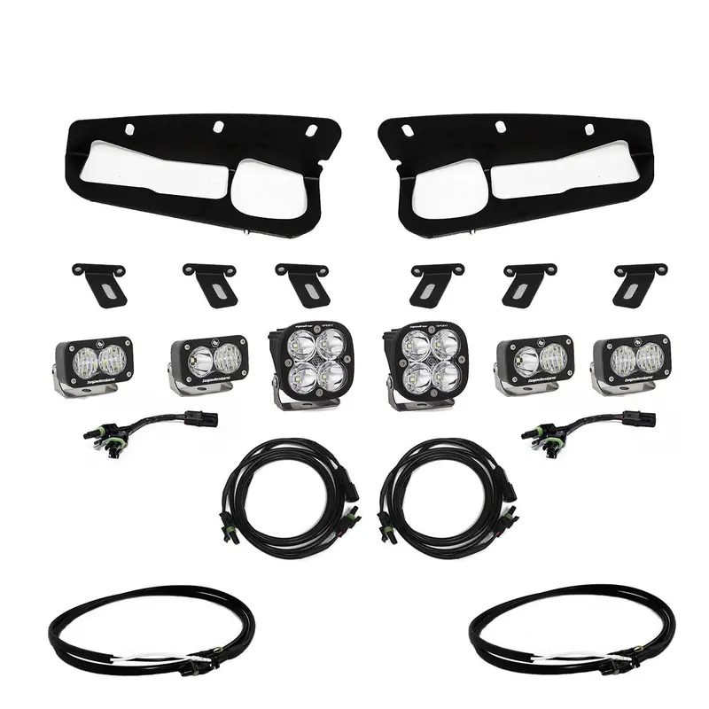 Baja Designs Squadron Sport Clear Led Fog Light Kit For 2021-2025 Ford Bronco W/ Steel Bumper 1